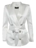 Balmain Pre-Owned satin double-breasted blazer - White
