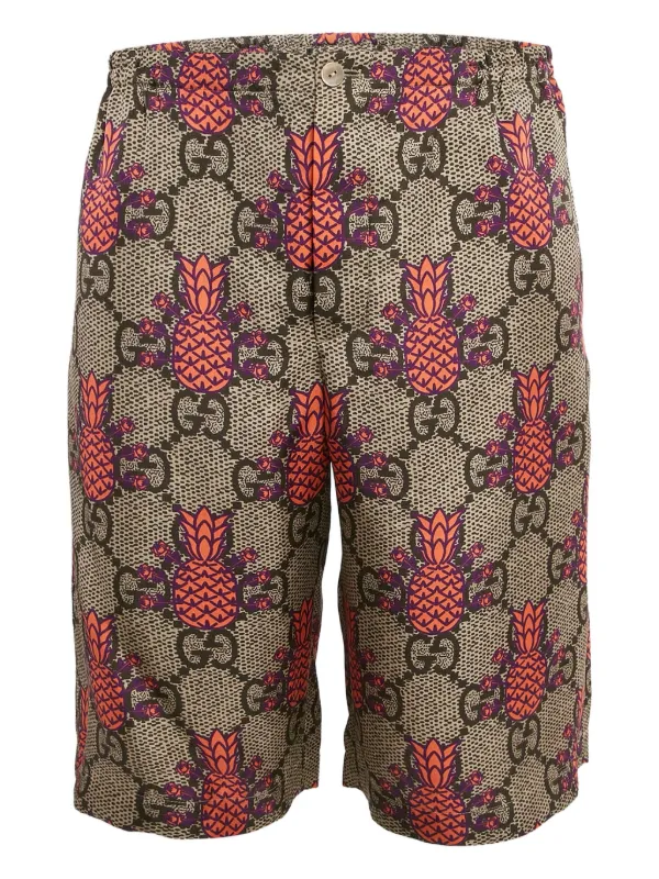 GUCCI GGパターン ショートパンツ Gucci Pre-Owned GGパターン ショートパンツ | ブラウン | FARFETCH JP