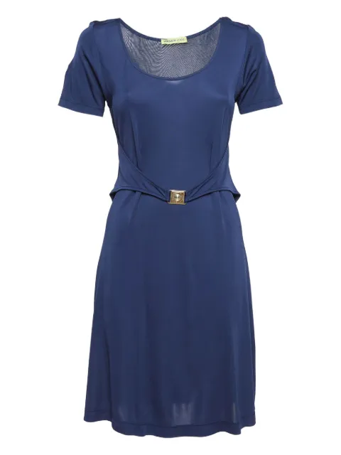 Versace Pre-Owned vestido manga corta con cinturón