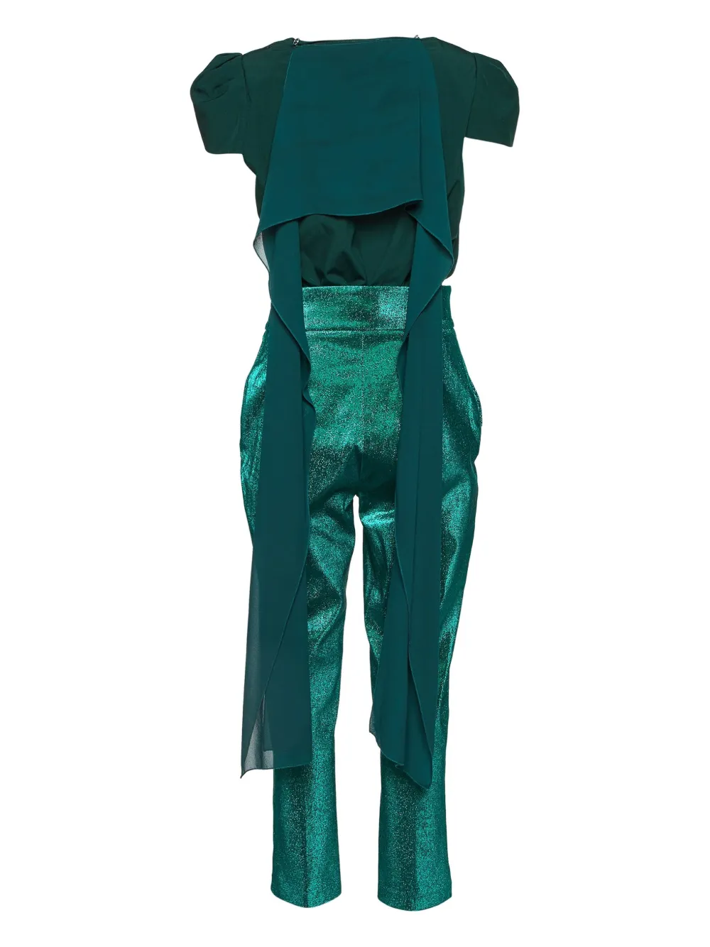 Elisabetta Franchi lurex trouser set - Verde