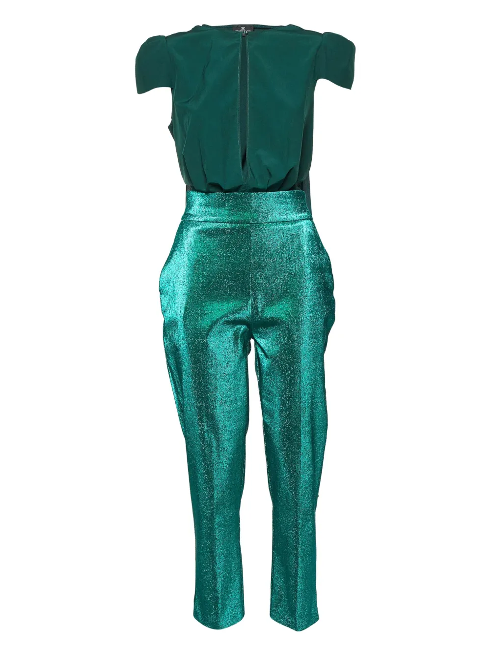 Elisabetta Franchi Lurex broekset - Groen
