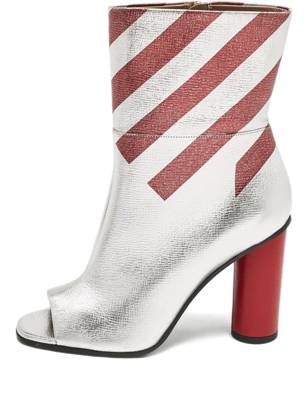 Anya Hindmarch pre-owned 105mm peep-toe ankle boots | Silver | Image 1