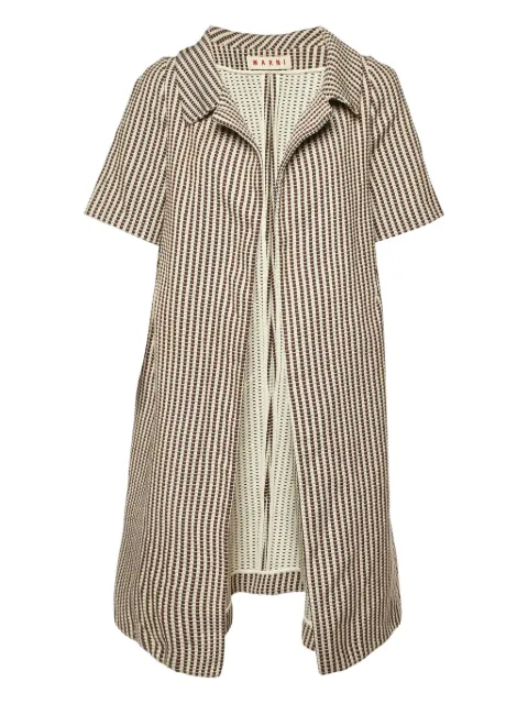 Marni Pre-Owned striped cotton coat