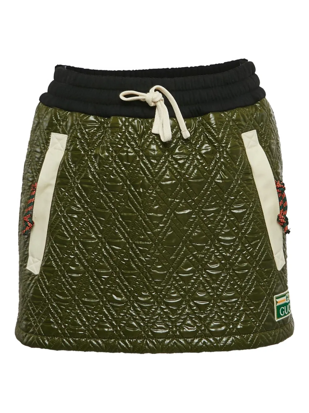 Gucci Pre-Owned 2024 quilted mini skirt - グリーン Gucci Pre-Owned 2024 quilted mini skirt - グリーン