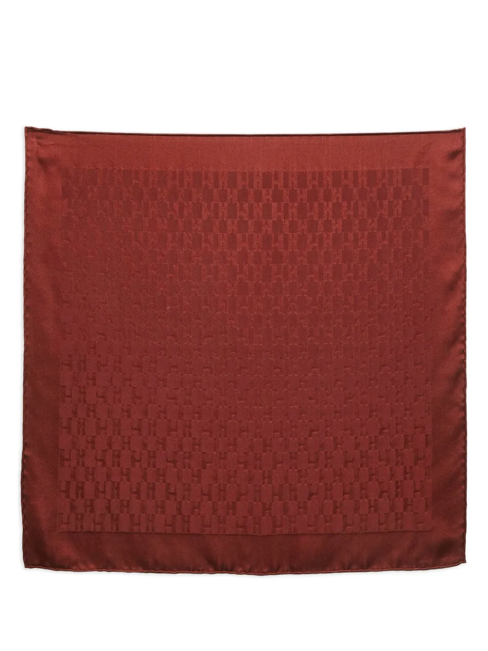 H-pattern silk pocket square