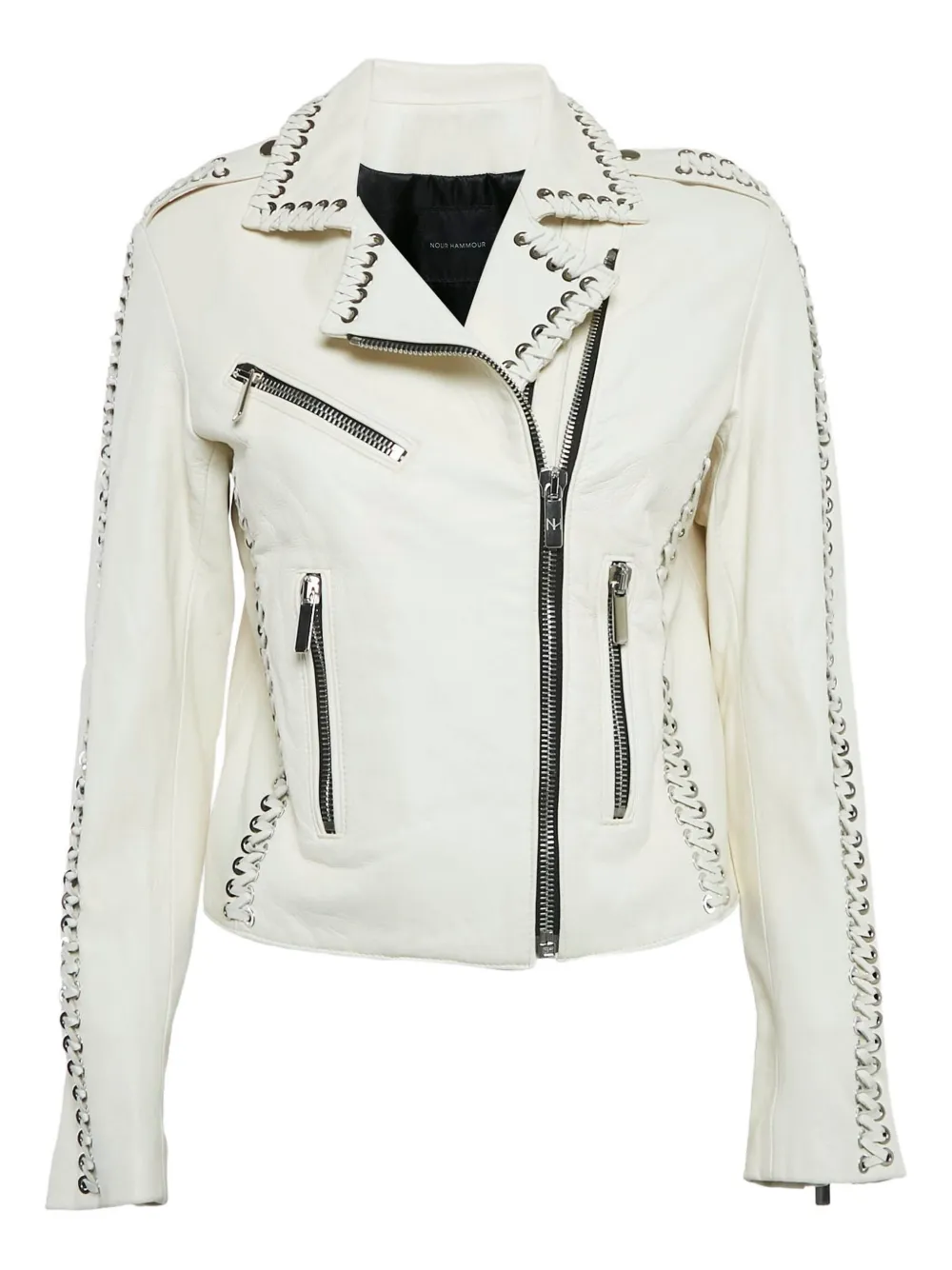 Nour Hammour lace-up leather jacket | Image 2