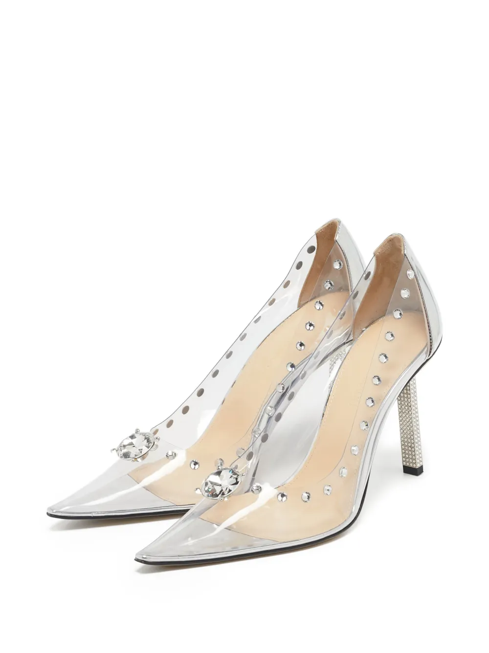 MACH & MACH 100 mm Diamond Dreams pumps - Zilver
