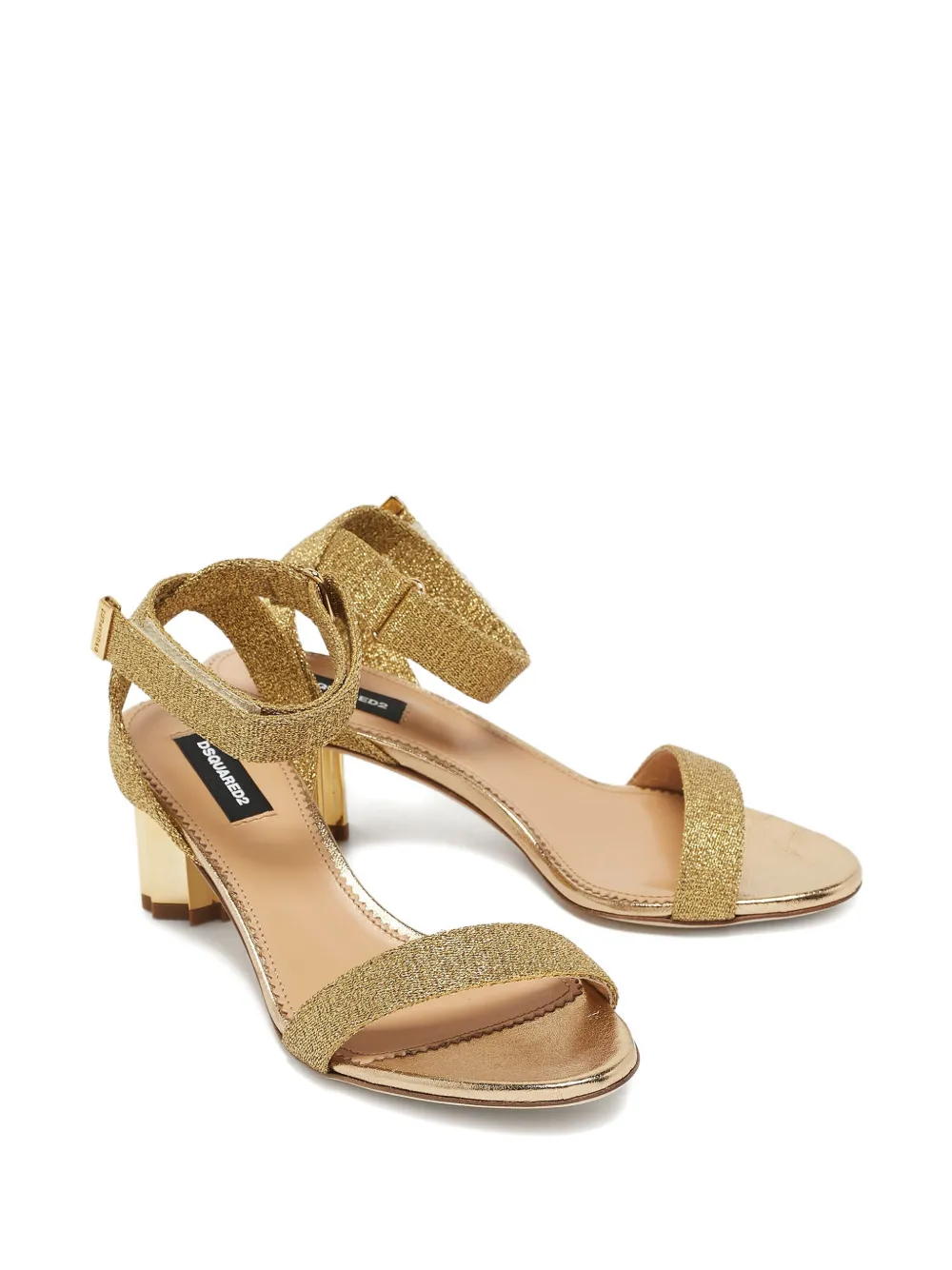 DSQUARED2 50 mm lurex sandalen - Geel