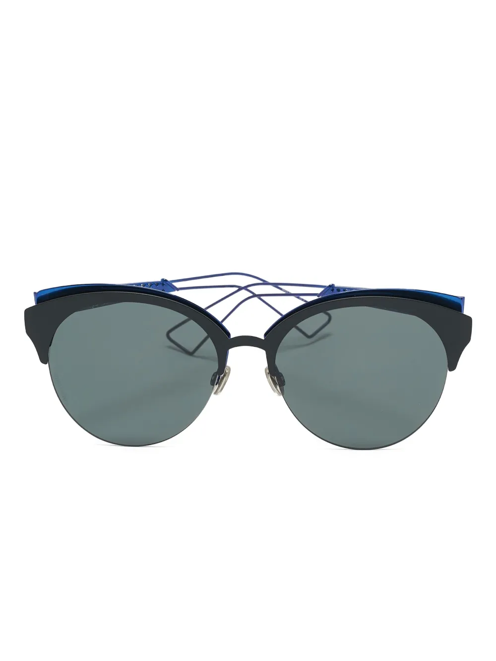 Christian Dior Pre-Owned cat-eye sunglasses - ブルー Christian Dior Pre-Owned cat-eye sunglasses - ブルー