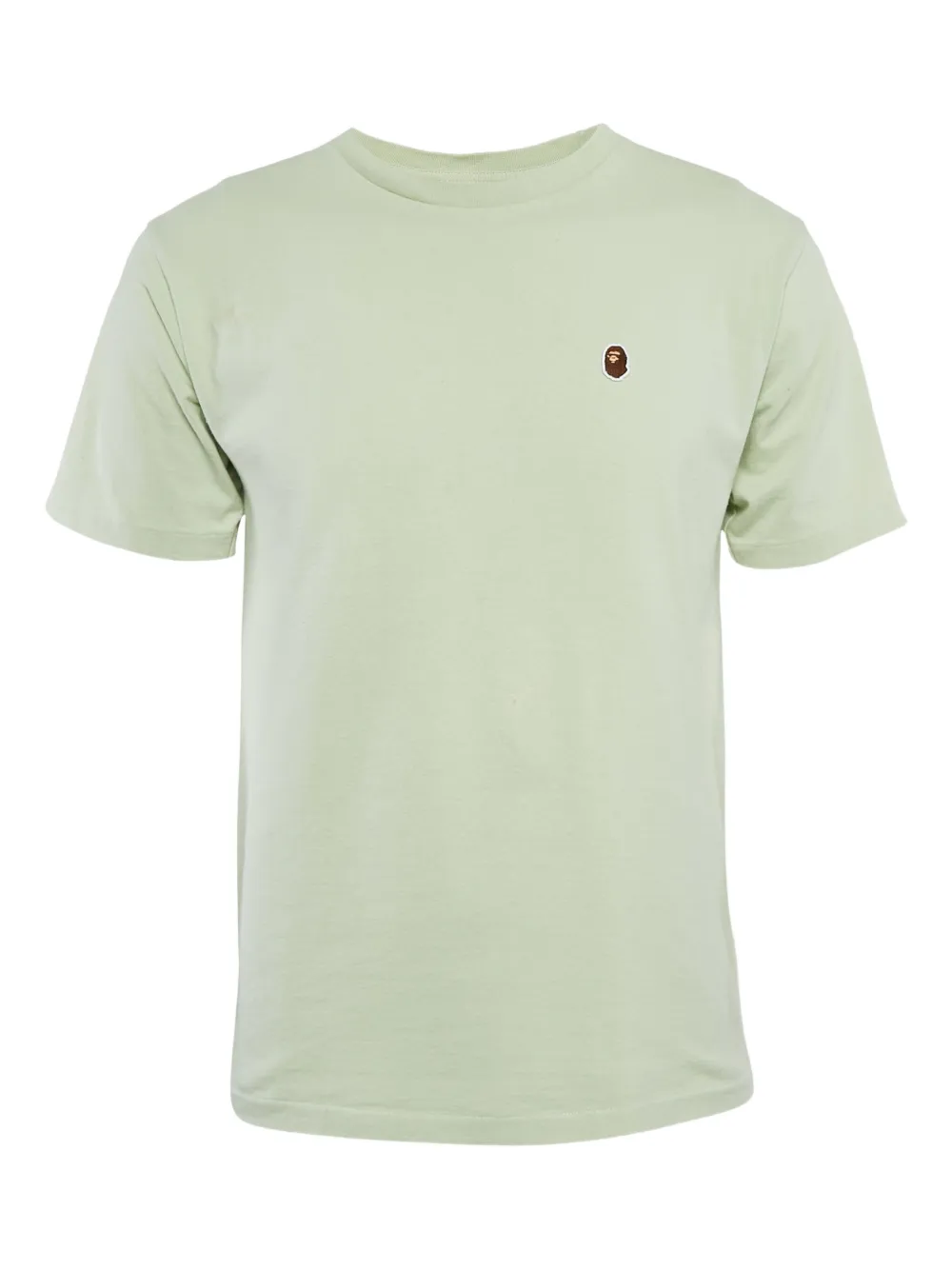 A BATHING APE® logo-appliqué cotton T-shirt | Green | Image 1