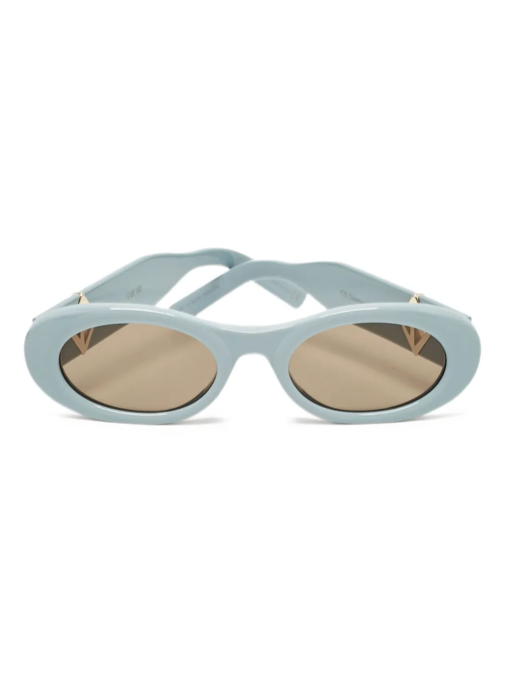 Christian Dior Pre-Owned oval-frame sunglasses - ブルー Christian Dior Pre-Owned oval-frame sunglasses - ブルー