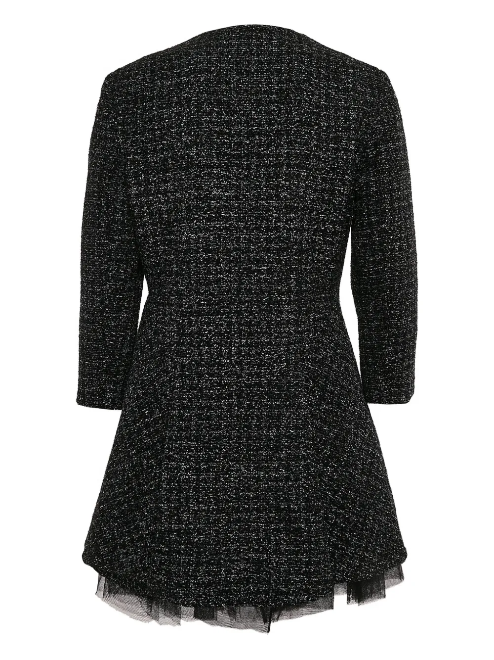 Christian Dior Pre-Owned Tweed jurk met lange mouwen - Zwart
