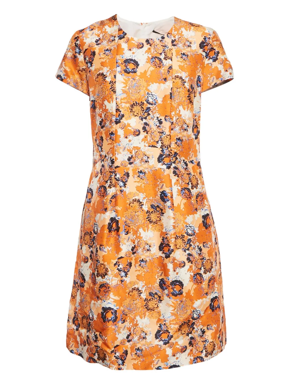 BOSS floral-pattern silk dress | Orange | Image 1