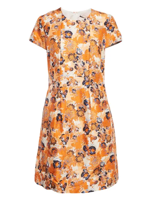 BOSS floral-pattern silk dress