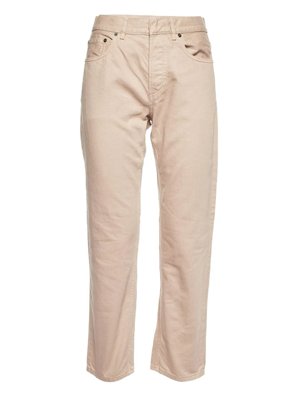 Christian Dior Pre-Owned logo-patch cotton trousers - ニュートラル Christian Dior Pre-Owned logo-patch cotton trousers - ニュートラル