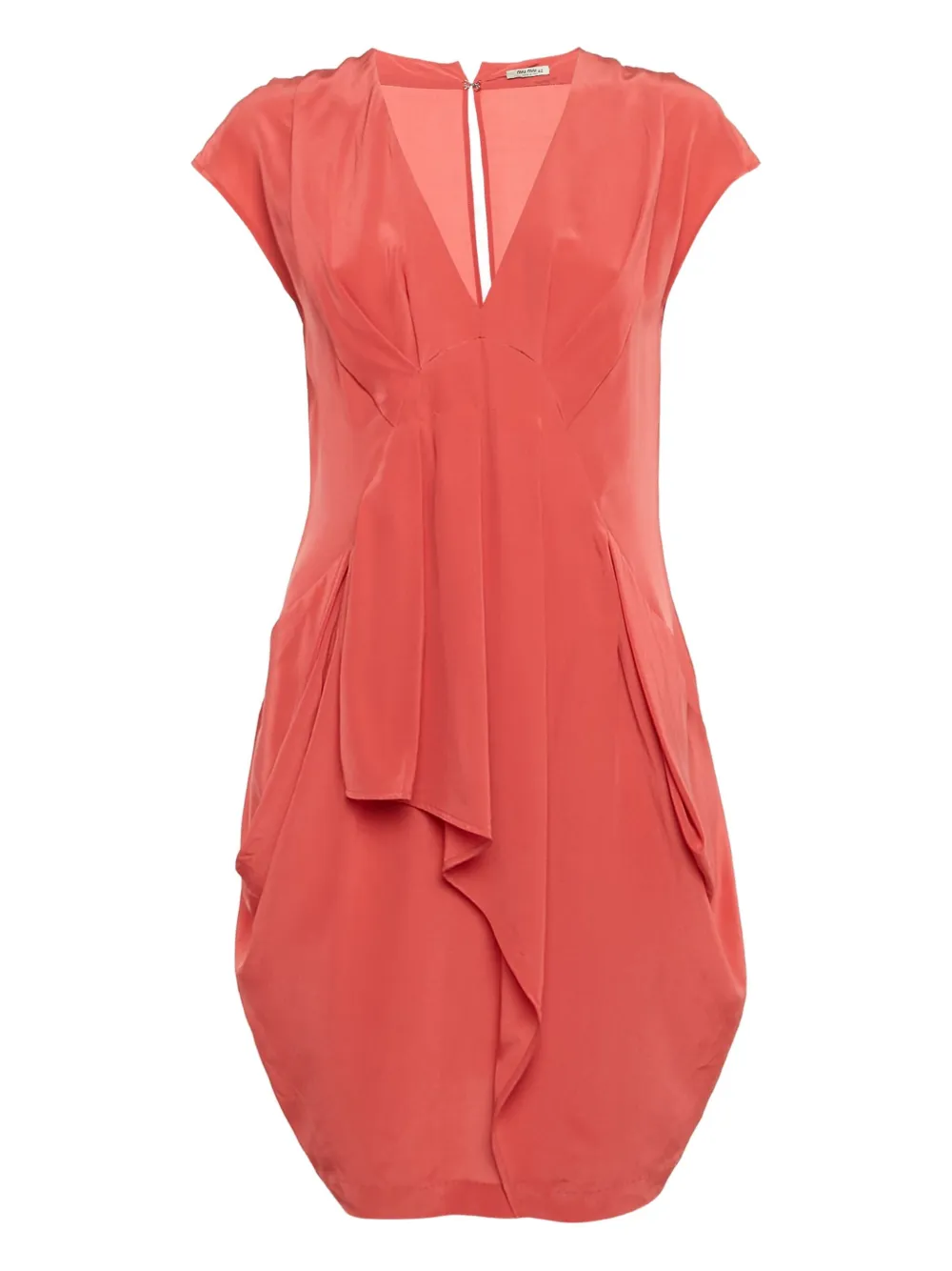 Miu Miu Pre-Owned pleated V-neck dress | Pink | Image 1