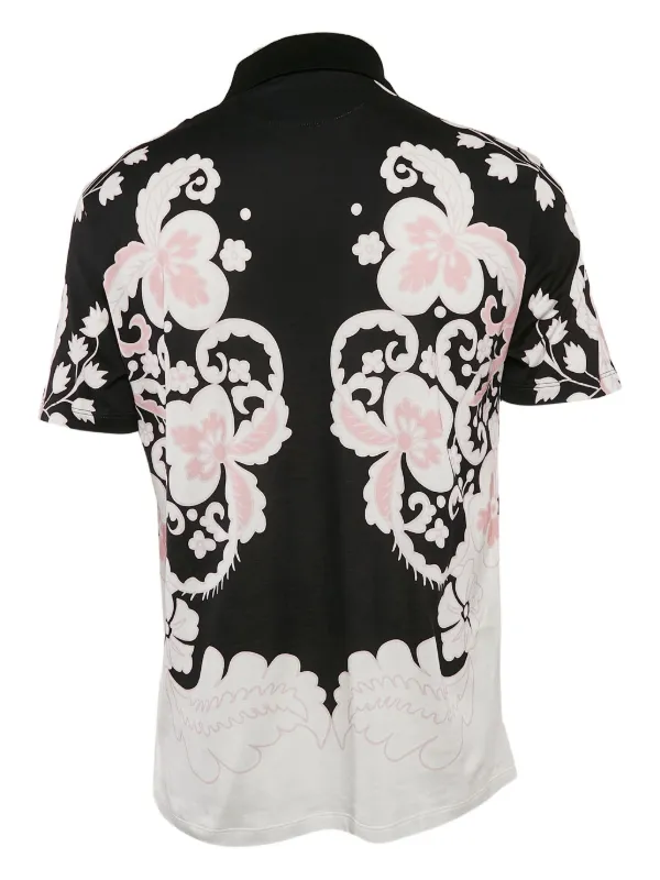 Valentino Garavani Pre-Owned フローラル ポロシャツ | ブラック