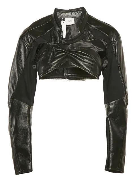 Coperni pre-owned cropped biker jacket 