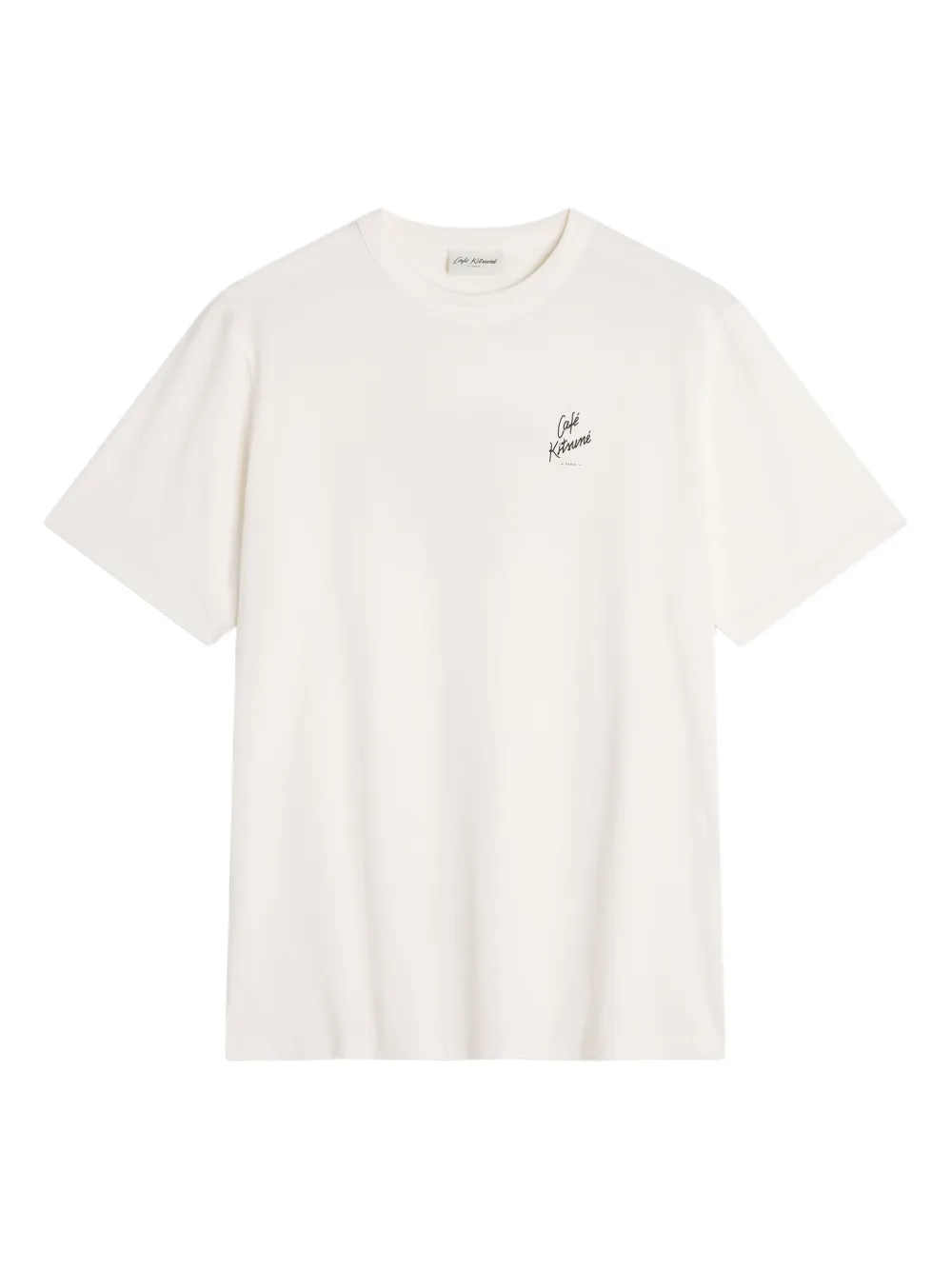 CAFÉ KITSUNÉ T-shirt met logoprint - Beige