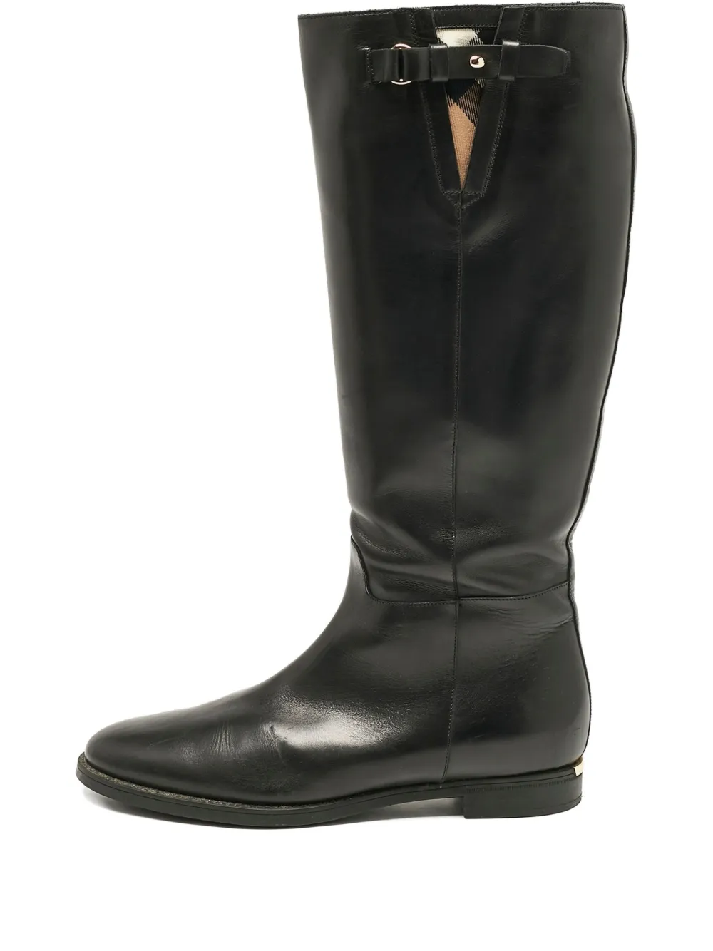 Burberry Pre-Owned leather buckled boots | Black | Image 1