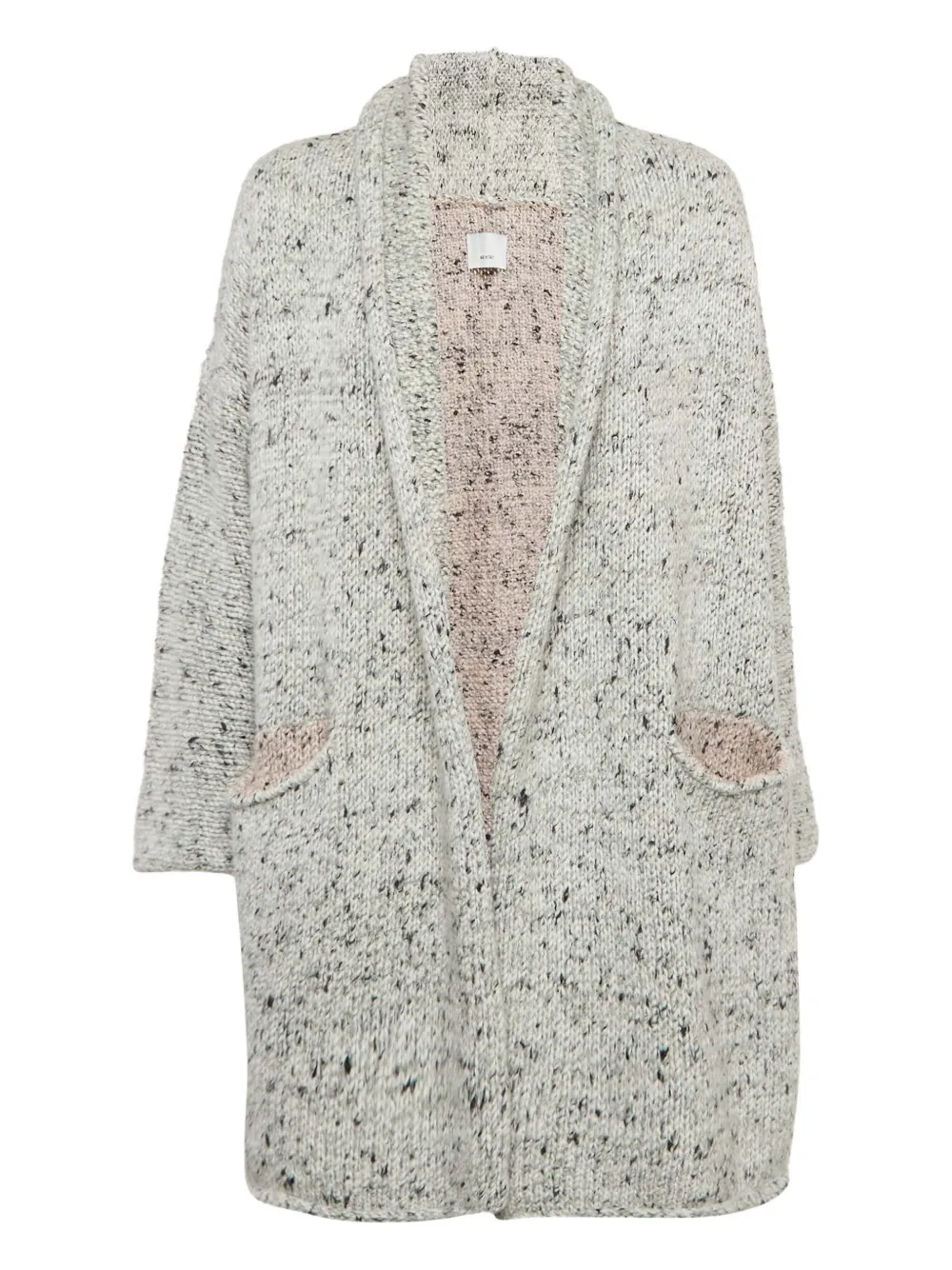 Pre-owned Zadig & Voltaire Mia Mélange-effect Cardigan In Gray
