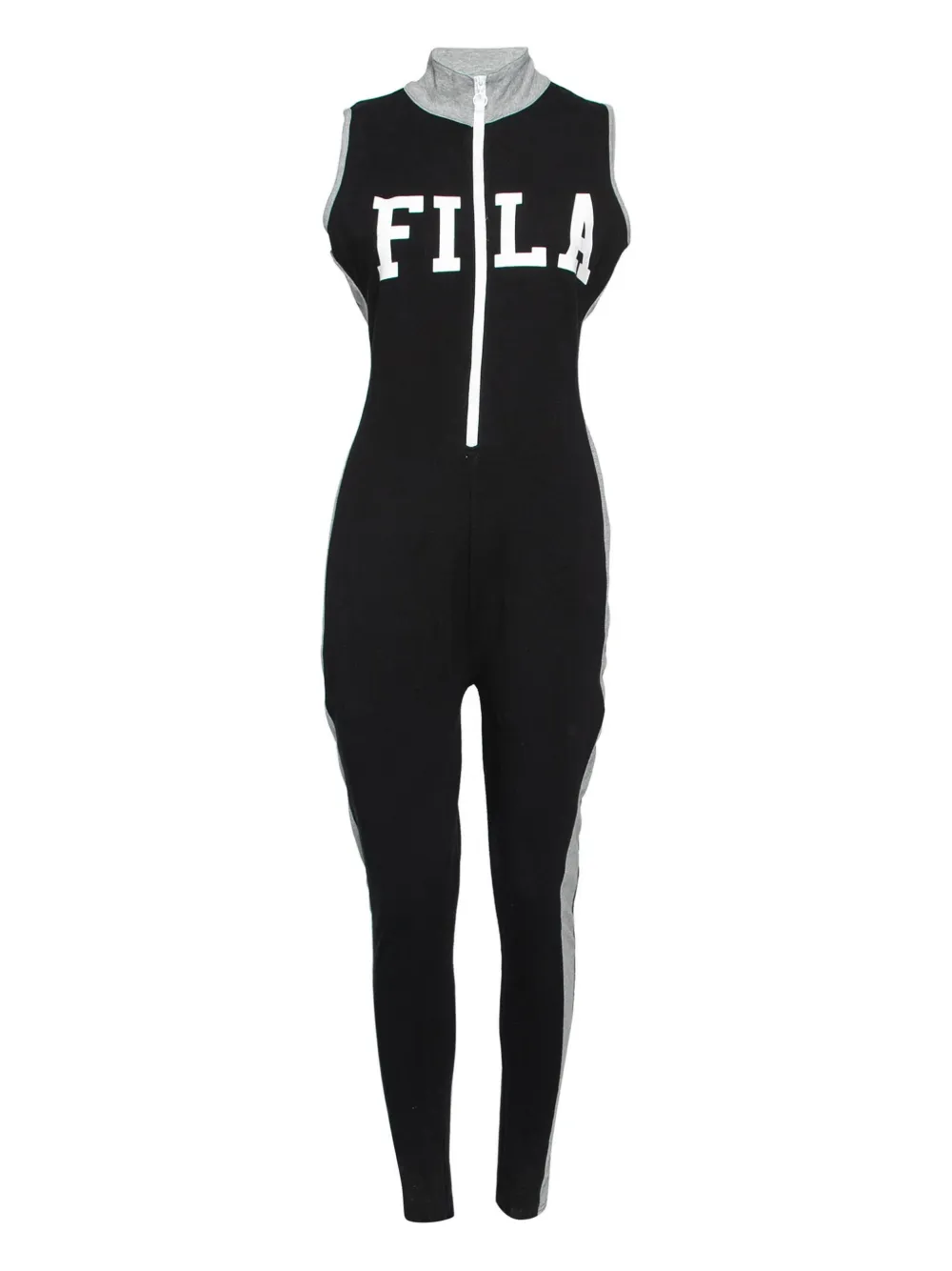 Fila logo zip-up jumpsuit | Black | Image 1