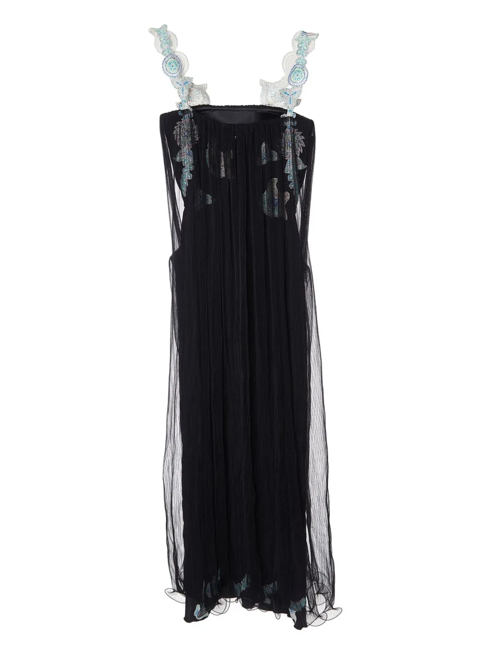 Pre-owned Giorgio Armani Sequin-embellished Midi Dress In Black