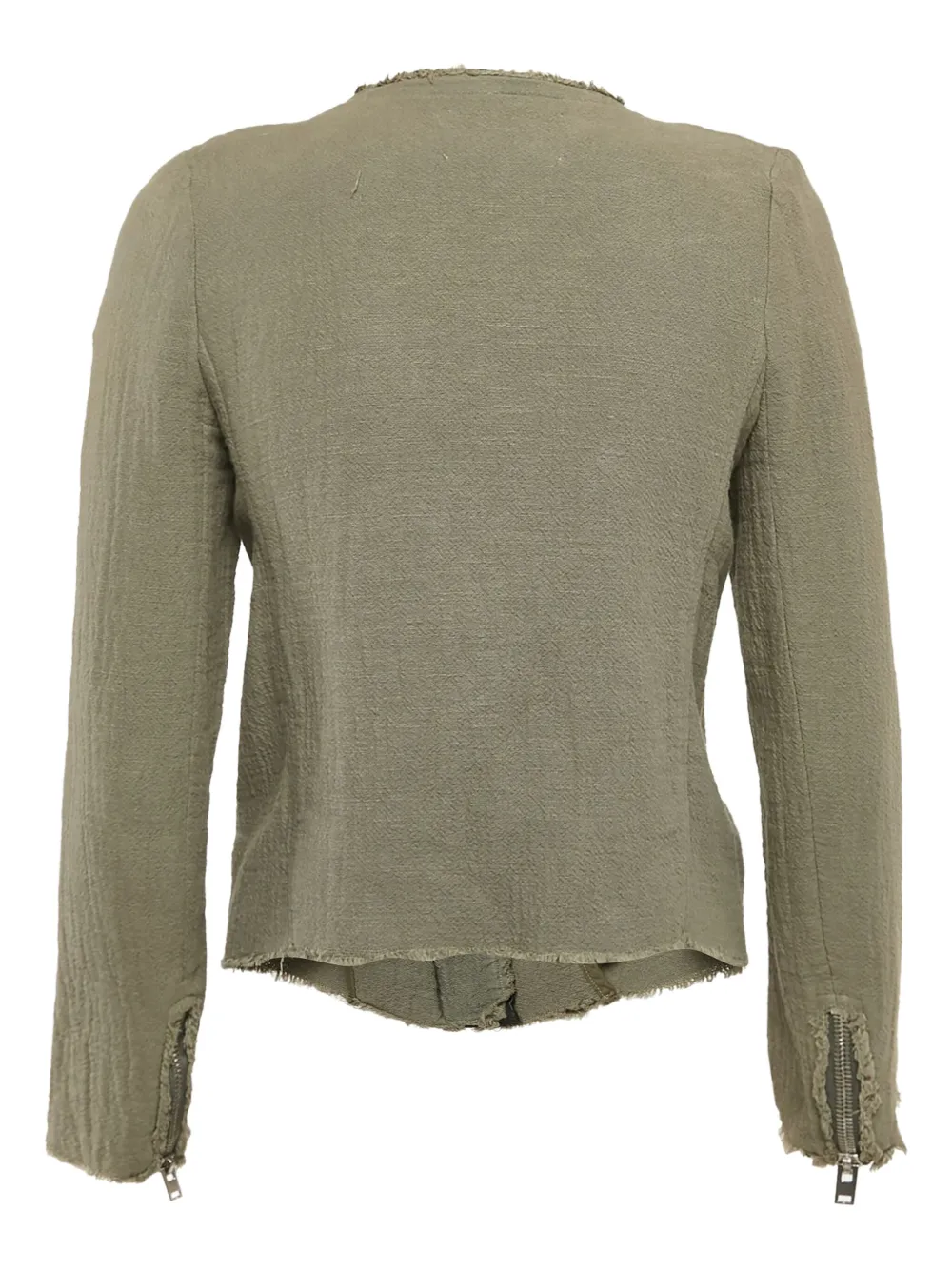IRO 2024 frayed trim leather pocket jacket | Image 2