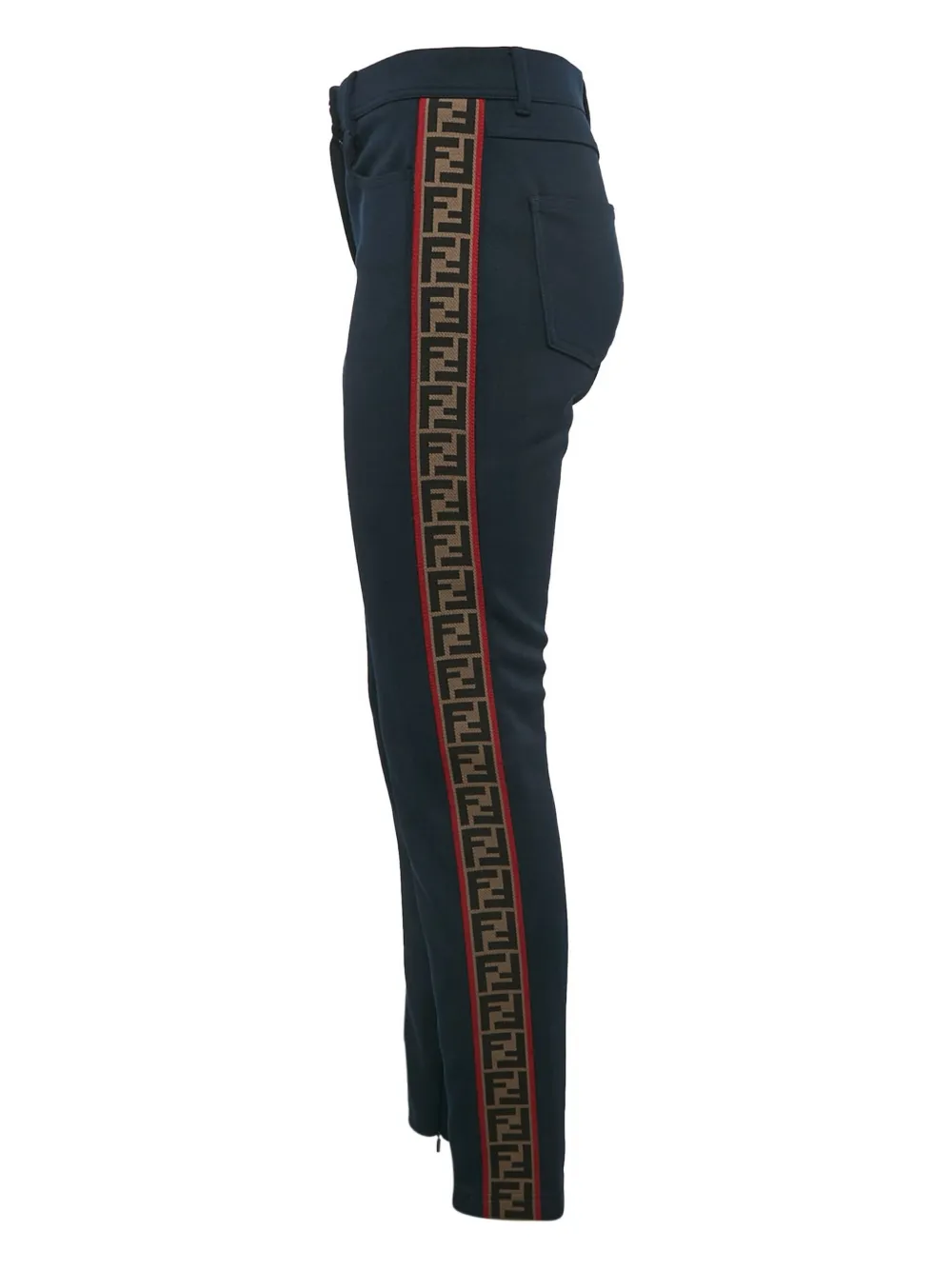 Fendi Pre-Owned Broek met logoband - Blauw