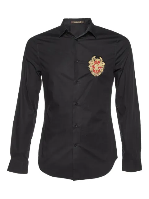 Roberto Cavalli Pre-owned logo-patch shirt