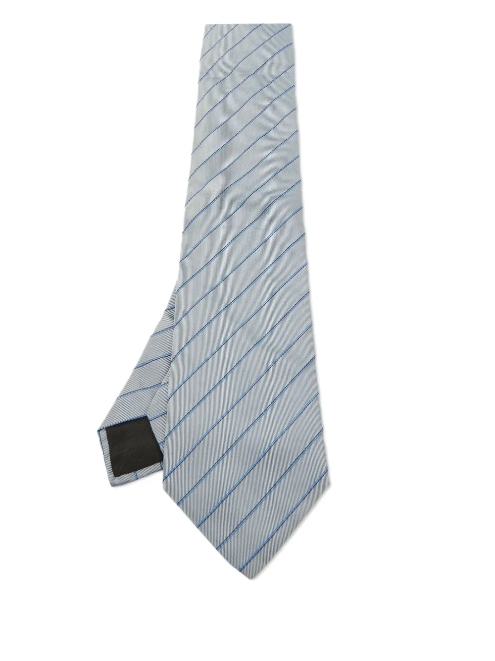 Hermès Pre-Owned corbata de seda con rayas estampadas | azul | Image 1