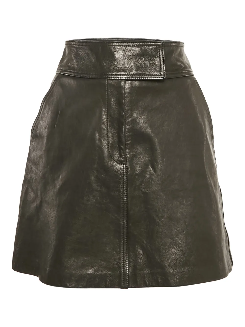 KHAITE 2024 leather mini skirt | Black | Image 1