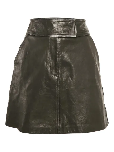 KHAITE 2024 leather mini skirt