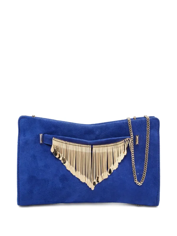 Jimmy Choo Pre-Owned スエード クラッチバッグ | ブルー | FARFETCH JP