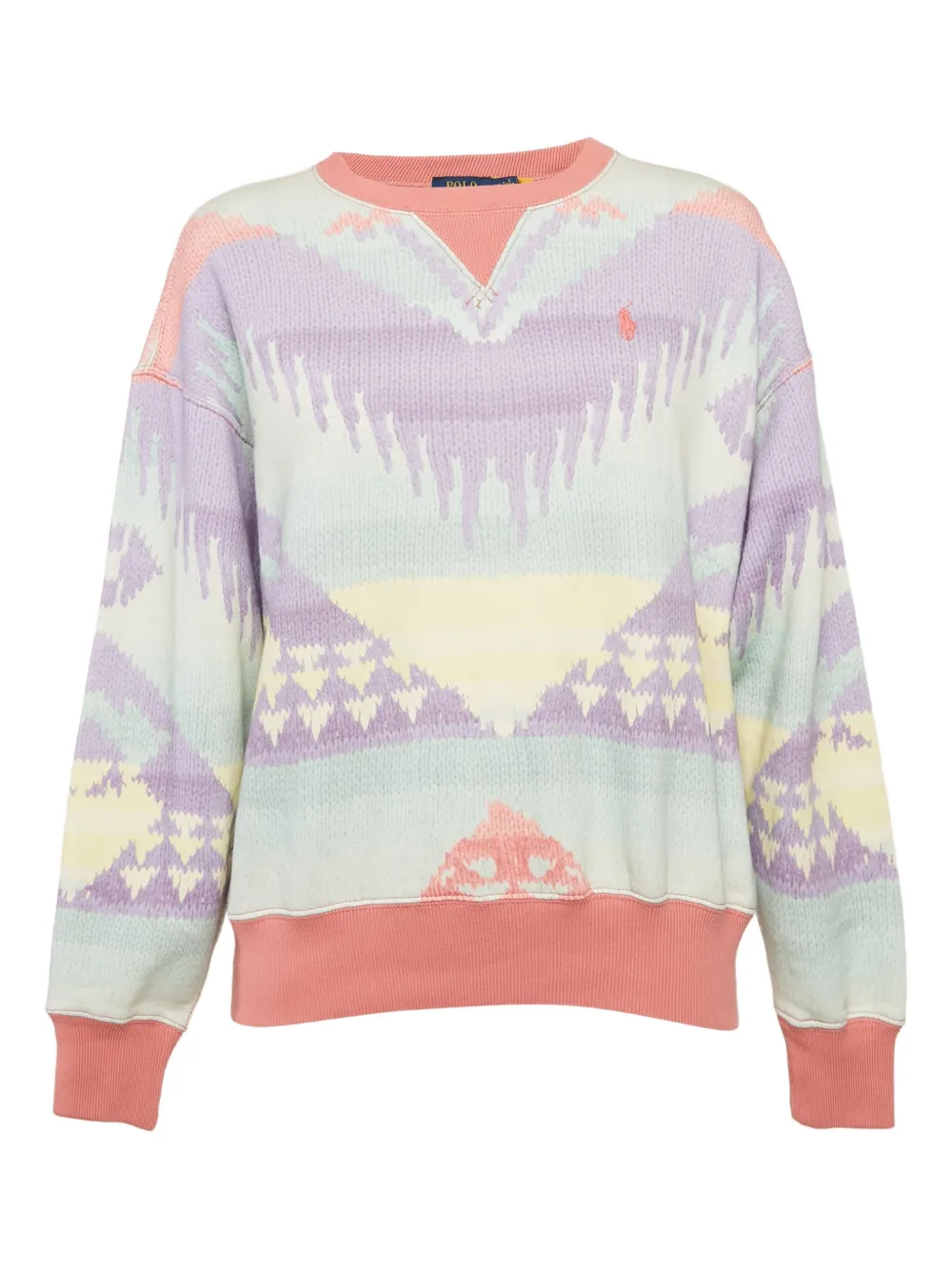 Polo Ralph Lauren Vintage pre-owned geometric-print sweatshirt | Purple | Image 1
