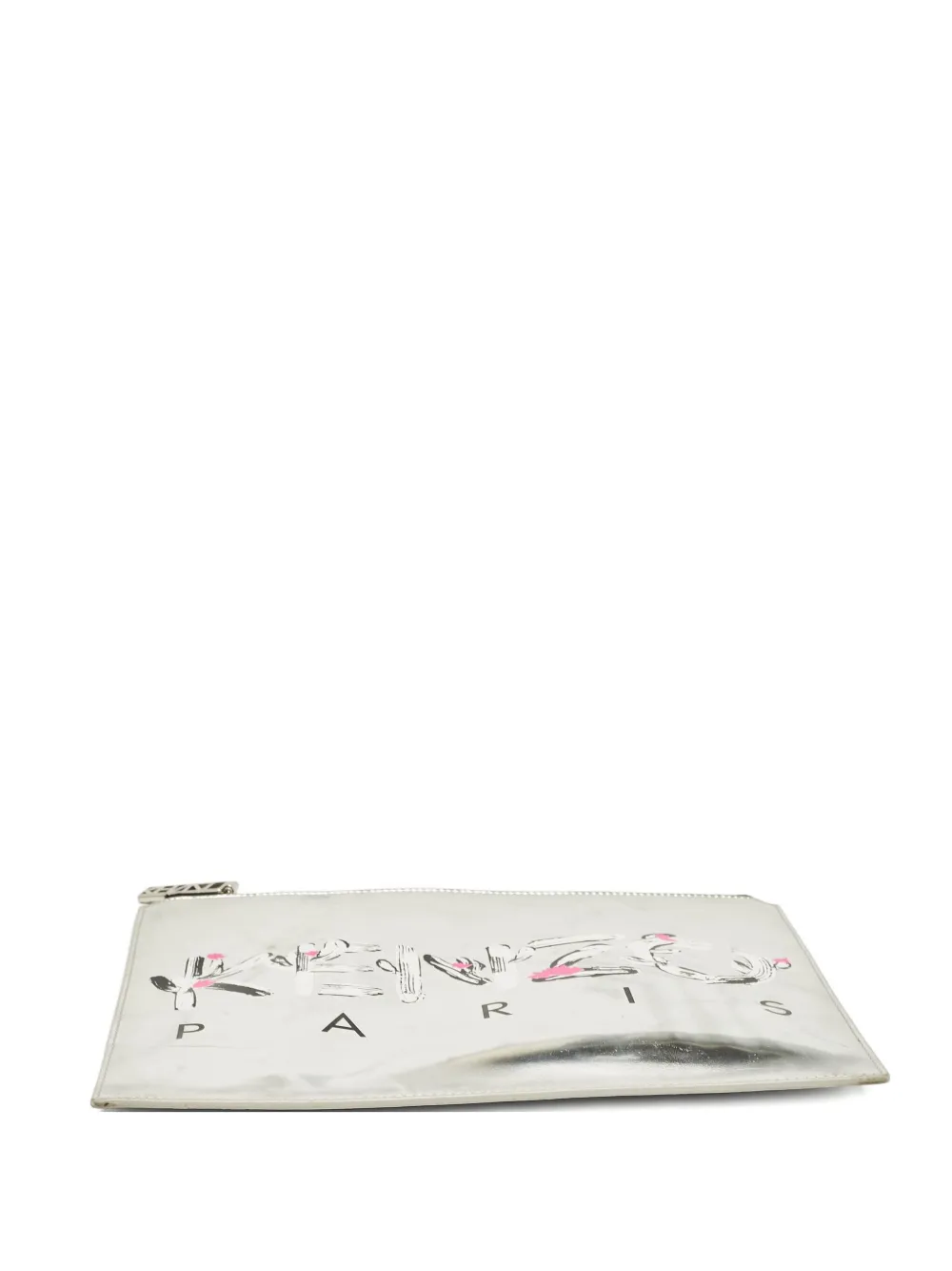 logo-print clutch bag