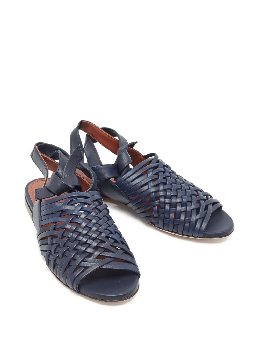 Loro Piana Pre-Owned leather woven sandals | Flat Sandals | Image 2