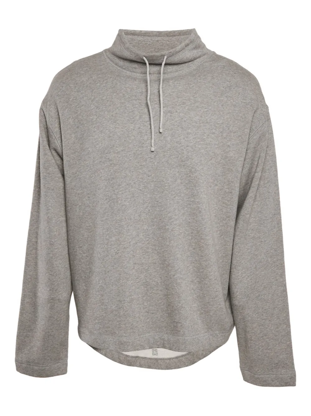 drawstring-neck sweatshirt