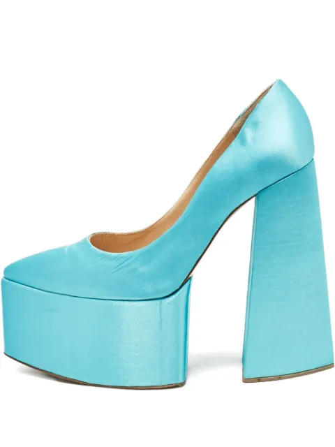 GEORGES HOBEIKA 160mm platform satin pumps