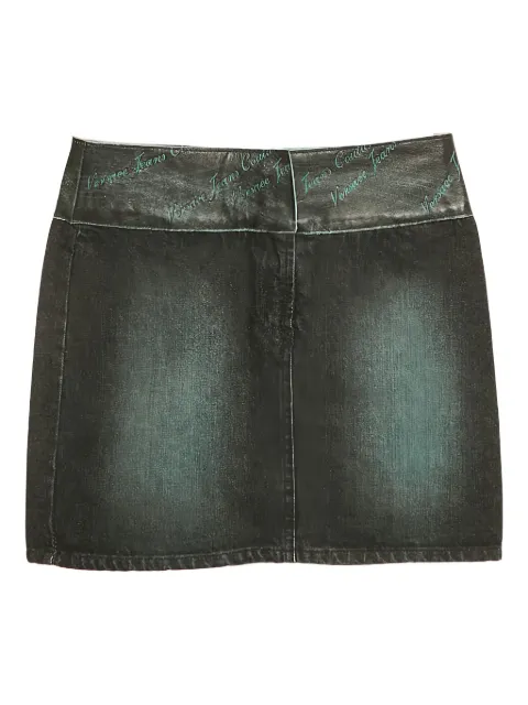 Versace Pre-Owned falda vaquera con logo
