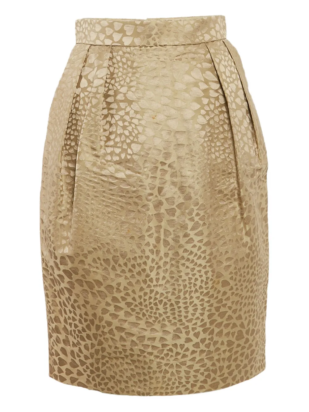 Saint Laurent Pre-Owned heart-pattern skirt | Neutrals | Image 1