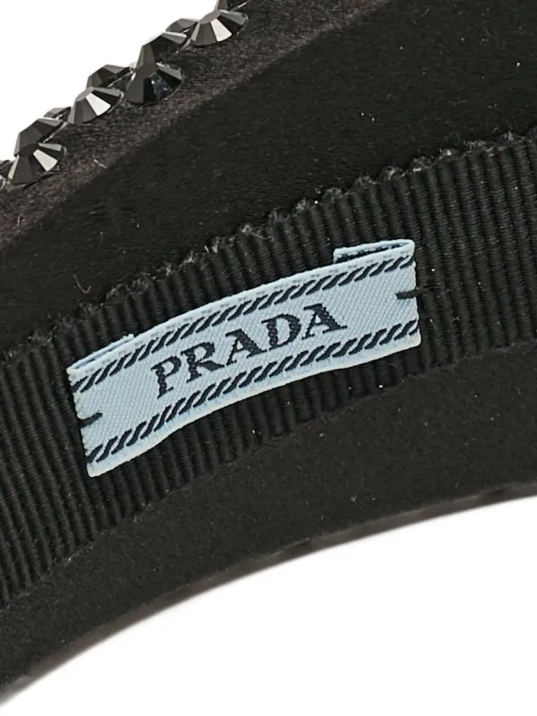 Prada Pre-Owned Satin crystal-embellished Headband | FARFETCH LB display picture 1