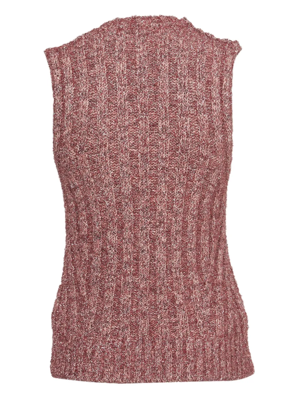 GANNI pre-owned crystal-button ribbed vest | Image 2