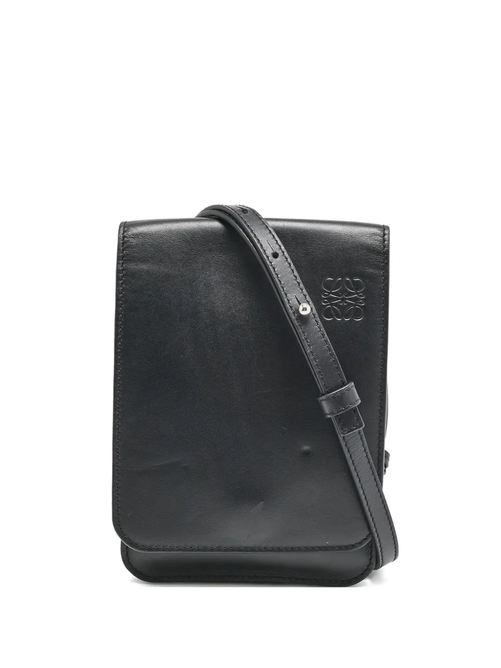 Loewe Pre-Owned 2024 leather crossbody bag - ブラック Loewe Pre-Owned 2024 leather crossbody bag - ブラック