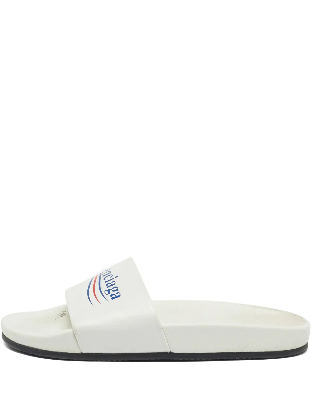 Campaign-logo leather slides
