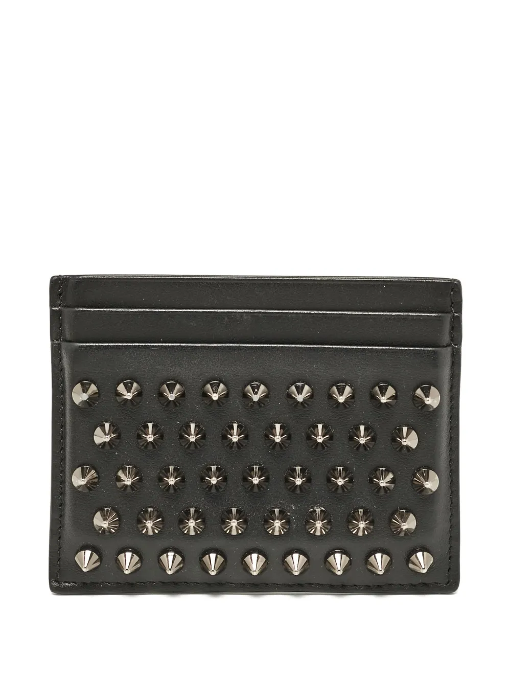 Christian Louboutin Pre-Owned 2024 スパイク カードケース - ブラック Christian Louboutin Pre-Owned 2024 スパイク カードケース - ブラック