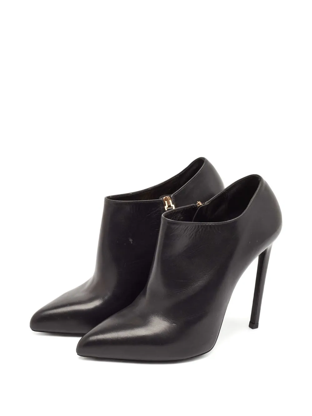Saint Laurent Pre-Owned 125 mm laarzen met puntige neus - Zwart