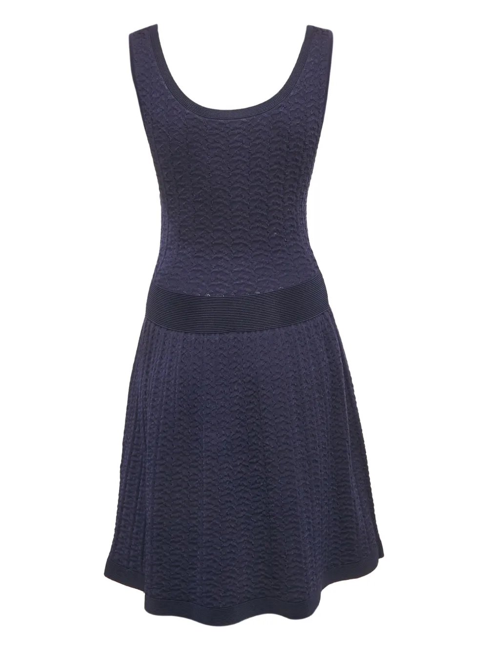 SANDRO Pre-owned gebreide jurk met textuur - Blauw