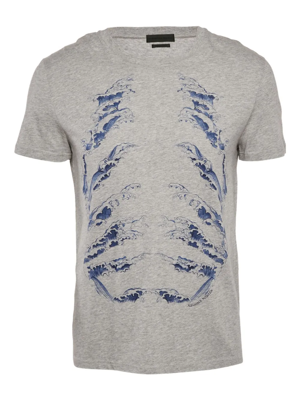 Alexander McQueen Pre-Owned wave-print T-shirt | Grey | Image 1