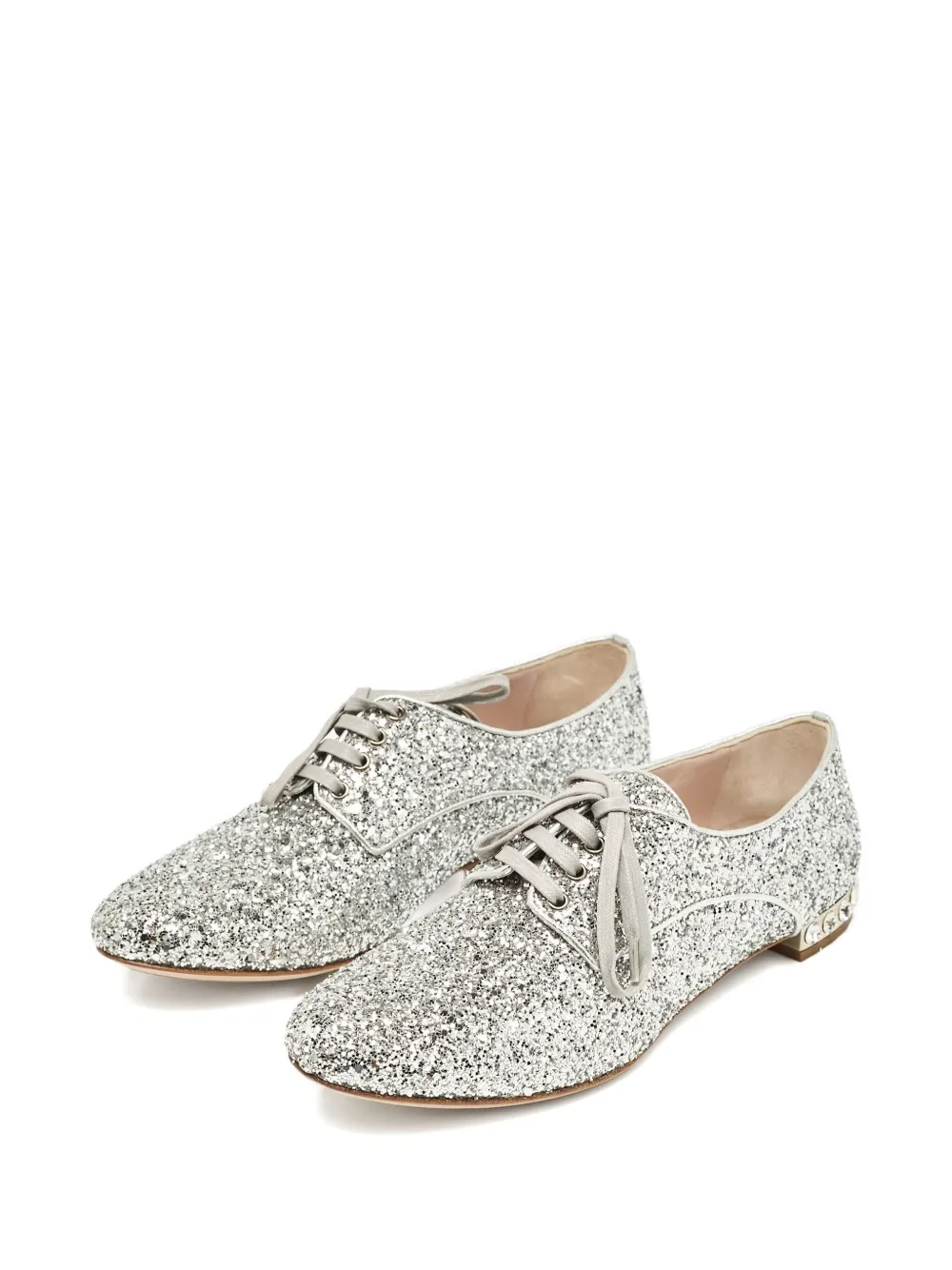 Miu Miu Pre-Owned glitter lace-up shoes | Pre-Owned | Image 2